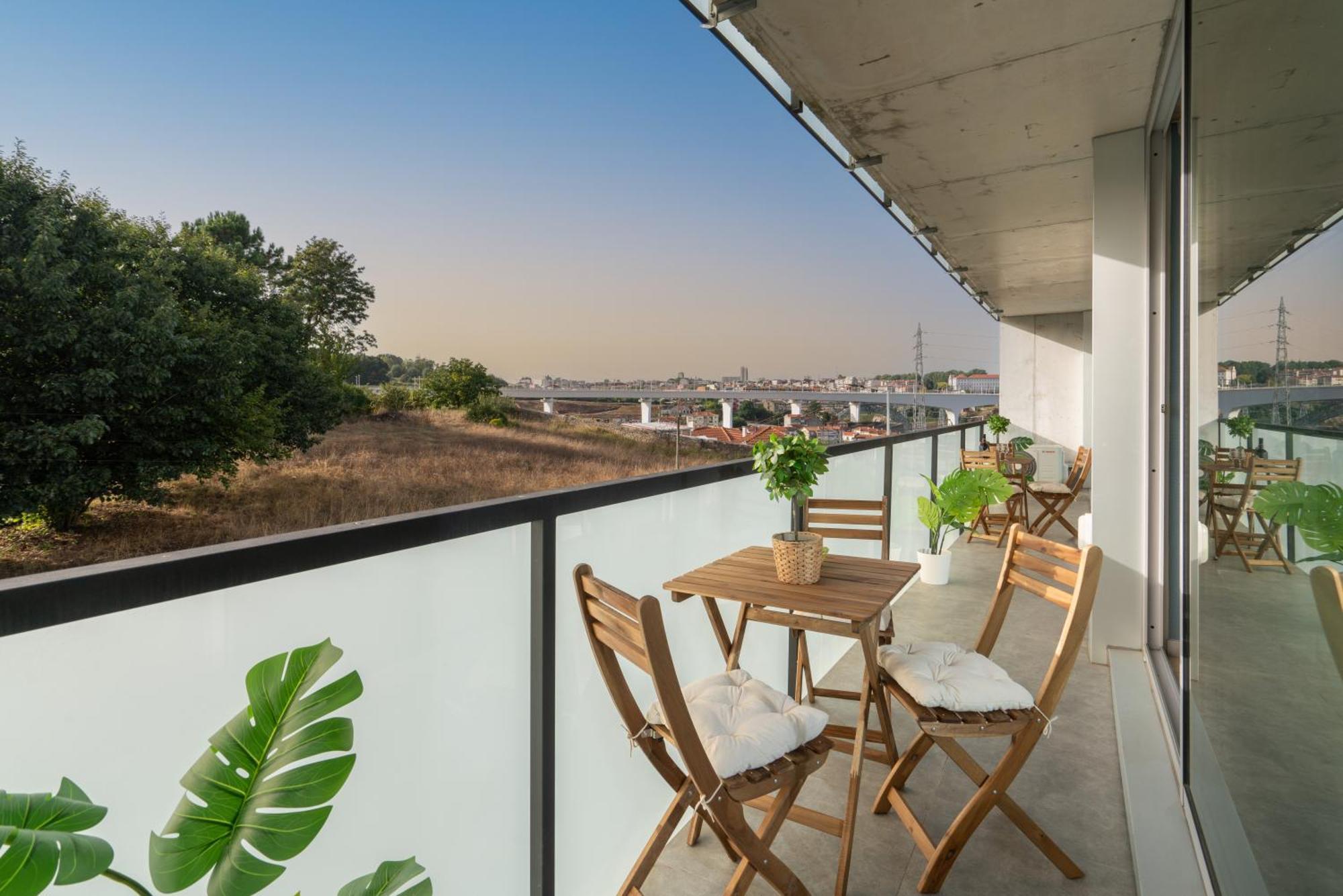 וילה נובה דה גאיה Host Wise - Luxurious Impressive Apartment - Balcony And Pool חדר תמונה